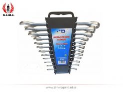 Juego de llaves combinadas satinadas 12 piezas